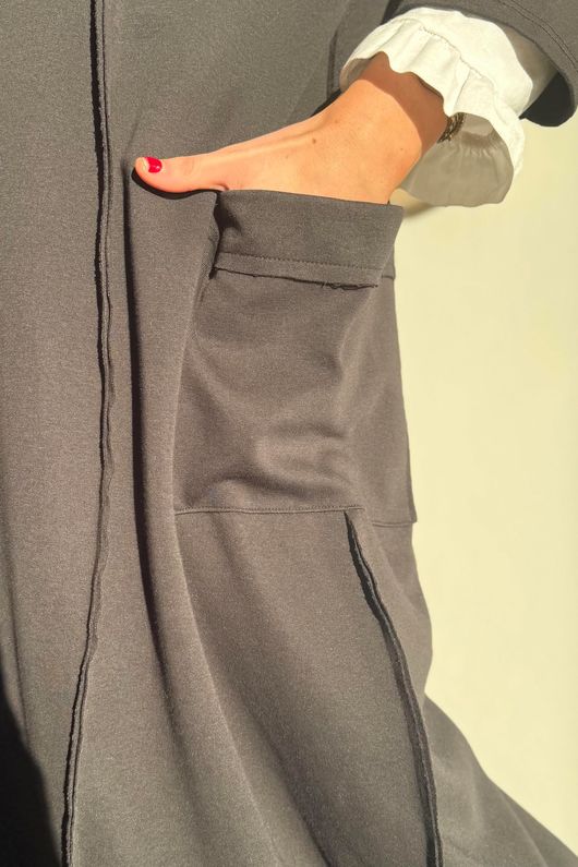 Sola Smart Tech Cowl Cocoon Dress Black